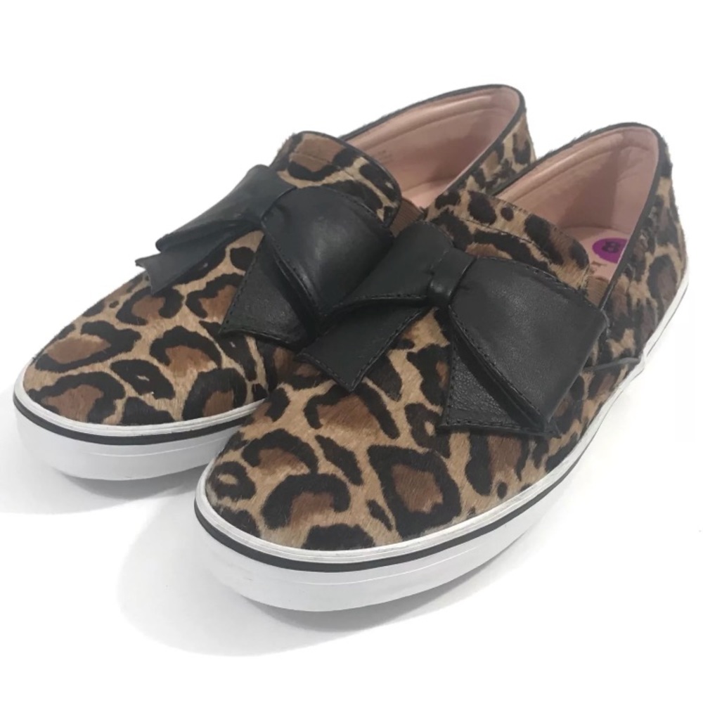 Kate Spade Slip On shoe leopard print bow NEW 8.5 - Picture 1 of 8